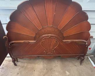 Beautiful 1920s to 1940s shell shapedHeadboard and footboard