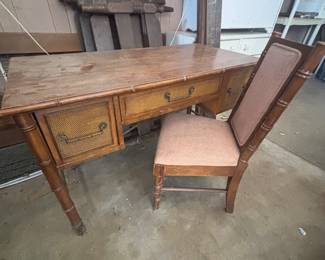 Desk with chair ready to be repurposed