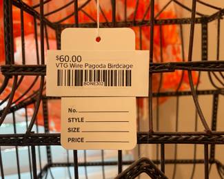 Vtg Wire Pagoda Birdcage