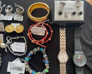 Pandora Charm Bracelet (A), Watches, Bracelets, Rings