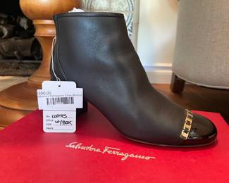 Salvatore Ferragamo Chain Booties