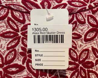 Alaia Red Skater Dress
