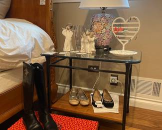 Ethan Allen Side Table, Decorative Lamp