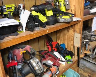 Ryobi tools, Drills, Sander, Router, et al....