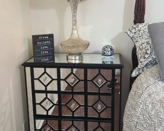 Mirrored nightstand