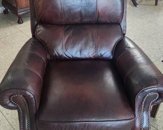 Leather nailhead chair
