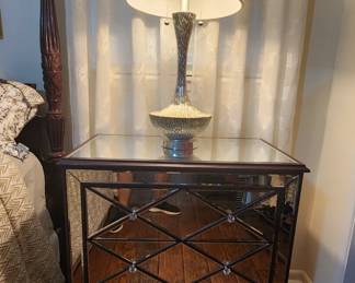 Mirrored nightstand