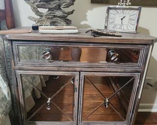 Mirrored nightstand