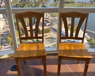 Vintage wood side chairs