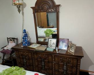 Vintage Dresser with Mirror 