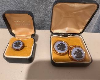 Wedgewood cufflinks and tie pin