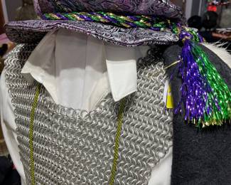 Chainmail Vest, Renaissance Man Hat, Cape