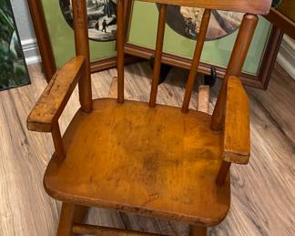 Vintage Child's Rocking Chair with Music Box