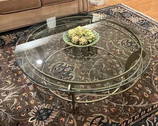 Ethan Allen coffee table. Excellent condition. $75

Nourisan rug 8x10. Excellent condition. $75