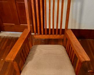 Antique Rocker with Cloth Seat