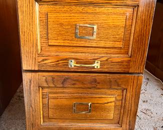 2 Drawer Oak Filing Cabinet