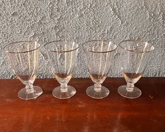 Mikasa Crystal Water Glasses with Platinum Band