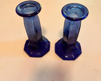Cobalt Candle Holders