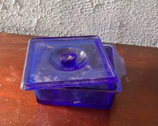 Cobalt Anchor Hocking Refrigerator Box