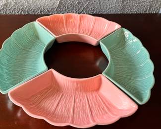 MCM Pink and Blue Serving Dishes