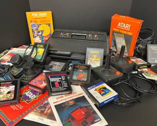 ATARI GAME CONSOLE AND GAMES - GAMES SOLD SEPARATELY