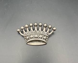 Sterling Crown Pin