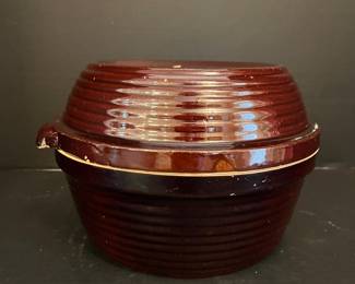 STONEWARE BOWL WITH LID