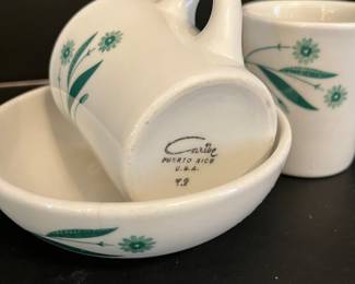 SHENANGO CHINA BY ANCHOR HOCKING MADE FOR THE CARIBE HILTON HOTEL IN PUERTO RICO