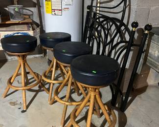 RATTAN BAR STOOLS