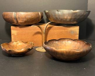 ASSORTED COPPER BOWLS