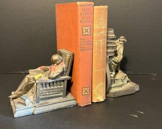 BRONZE BOOKENDS