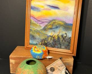 ASSORTED HAND MADE FIBER ART