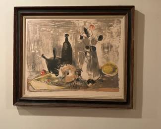 COLOR LITHOGRAPH PRINT BY FRENCH ARTIST JEAN JANSEM