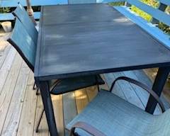 Metal Patio Table with 6 chairs