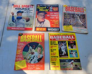 Baseball Magazines Sandy Koufax, etc