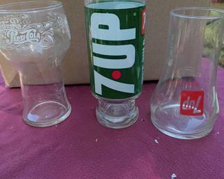 7Up Pepsi Glasses