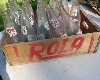 Rola Cola Crate and Bottles