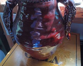 Pottery Jug with Animal HAndles