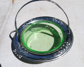 Depression Glass Basket