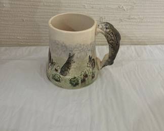 Higgins & Seiter Majolica Bunny Mug