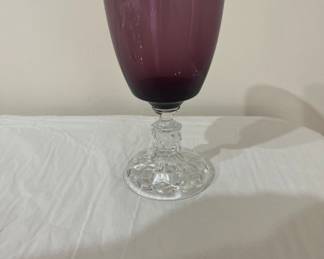 4 Fostoria American Lady Amethyst Goblets