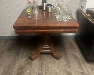 Square wood table