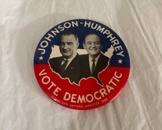 Johnson and Humphrey campaign button
