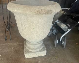 2 cement Urn Planters