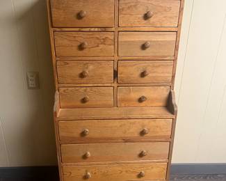 12 drawer pine chest 