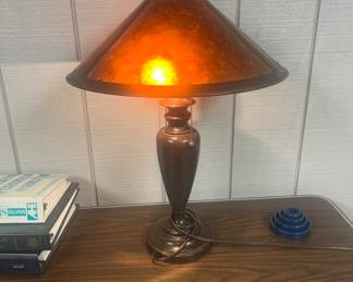 Table lamp with micha shade
