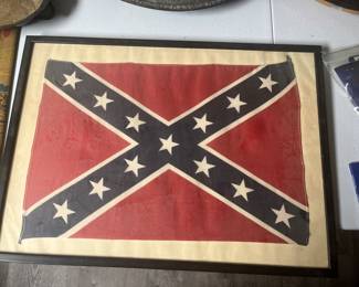 Framed confederate flag