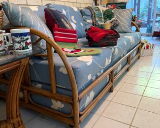 Vintage bamboo sofa 