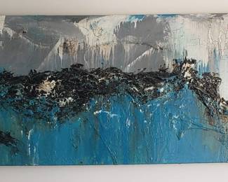 Paul “FRANKO” Franklin Large 160cm x 60 cm Painting entitled “Teal MInd” with COA