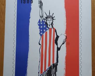 Roger Bezombes, “Liberte” 1986 Serigraph, Signed and Numbered